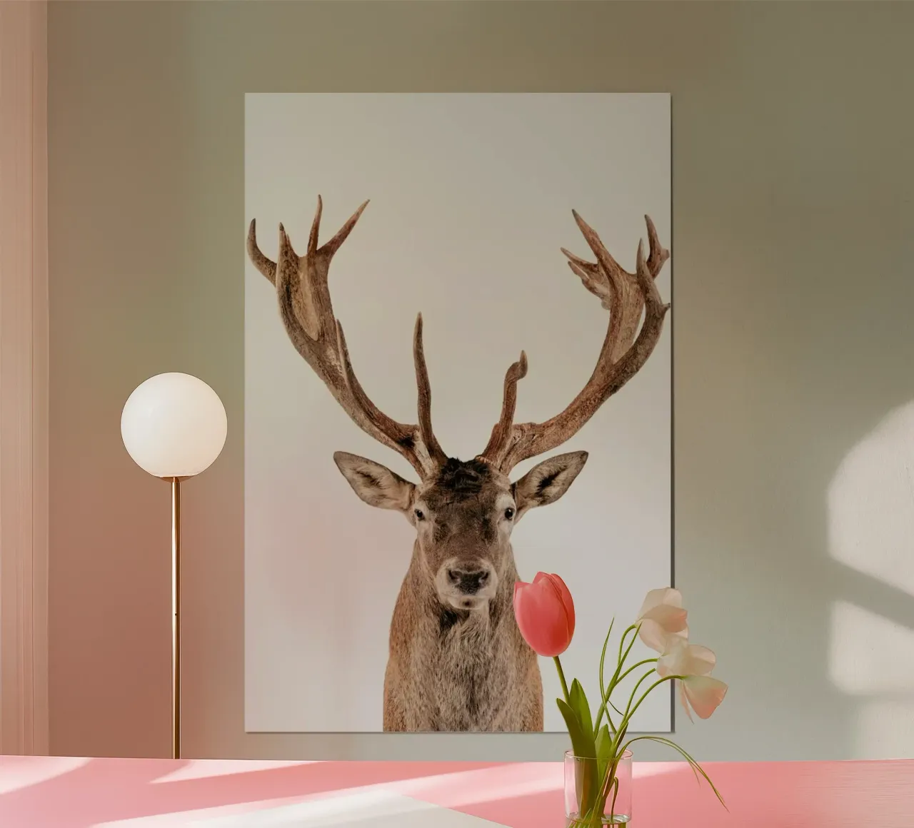 Reindeer poster con telaio in alluminio da Paws & Claws