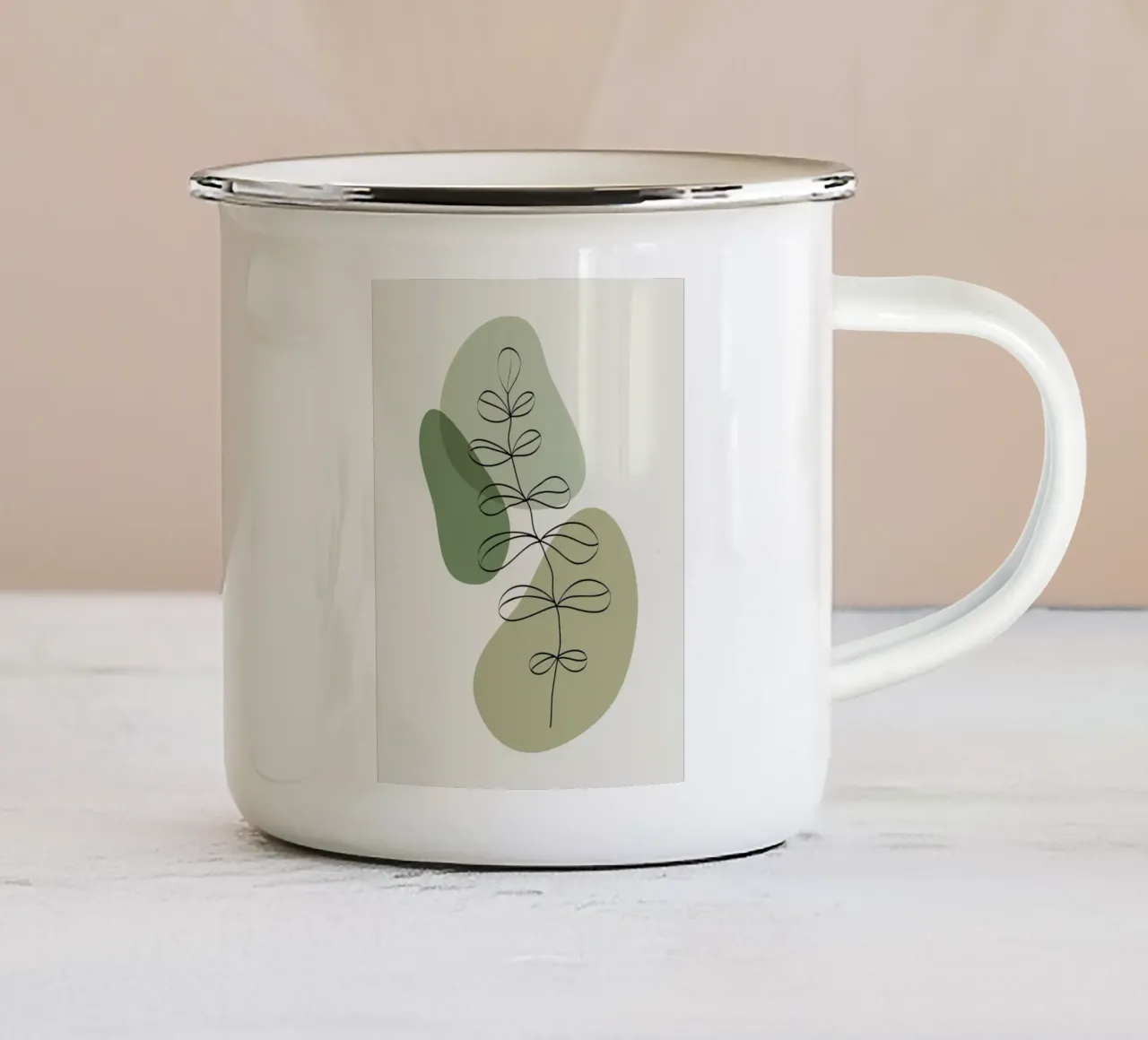fiore minimalista III tazza in smalto da ARTVI-SHOP