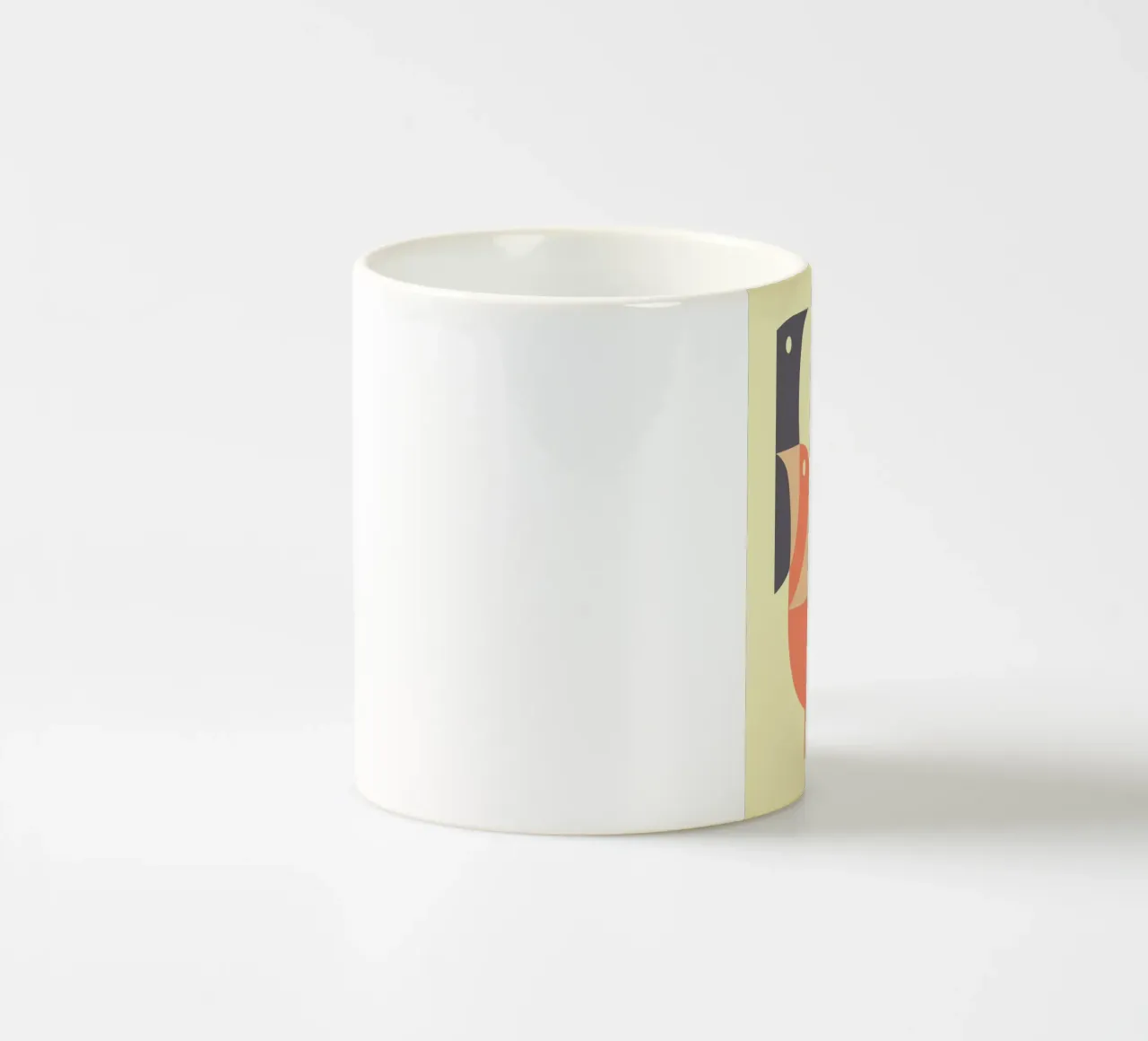 Bird Print - Geometric Art | Pop Culture Print | Mid Century tazza in ceramica da Jaffa Orange