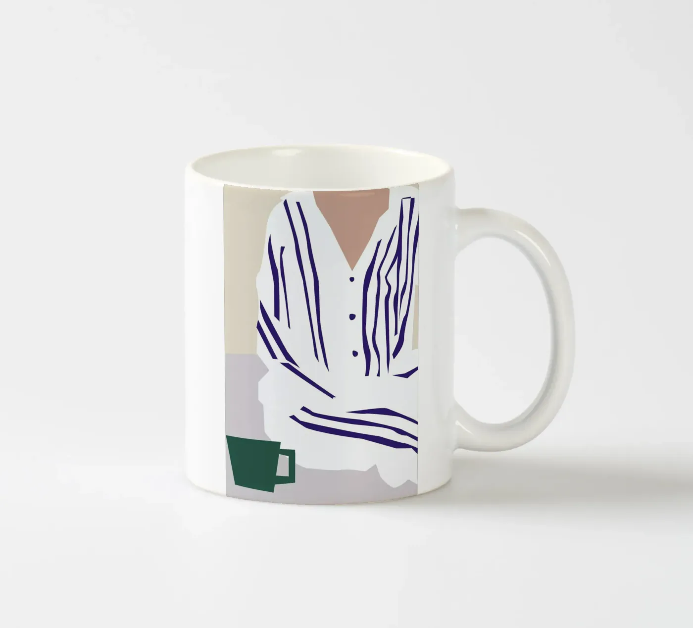 PJ ceramic mug by Helena Ravenne