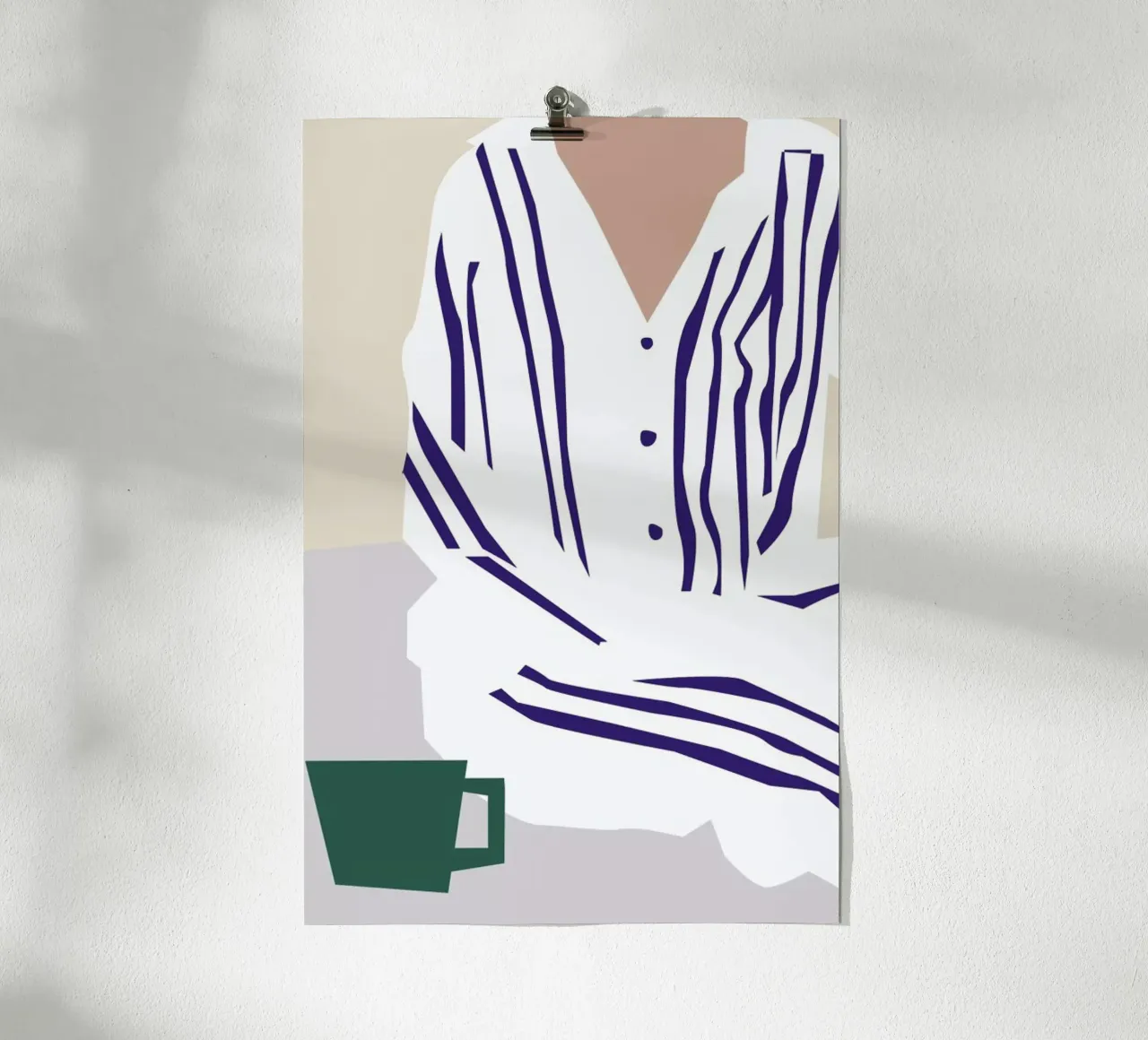 PJ poster con telaio in legno da Helena Ravenne