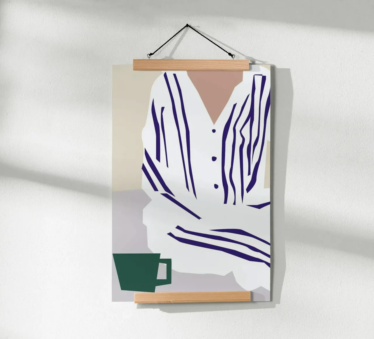PJ poster con telaio in legno da Helena Ravenne