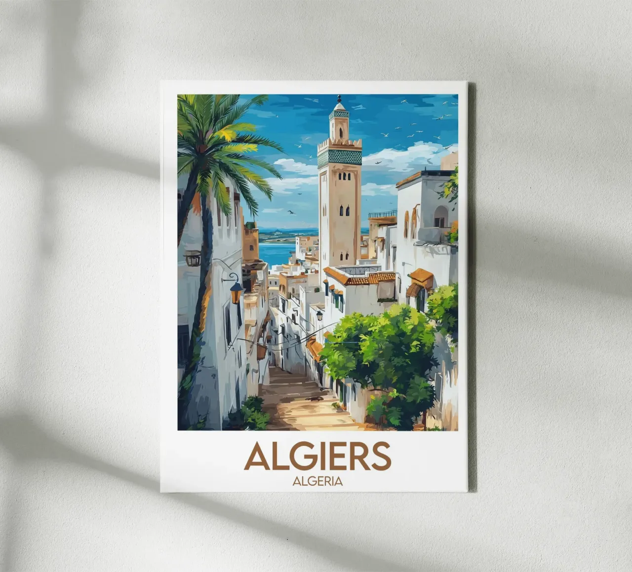 Verkeer Algiers canvas met Baklijst van Frame the World