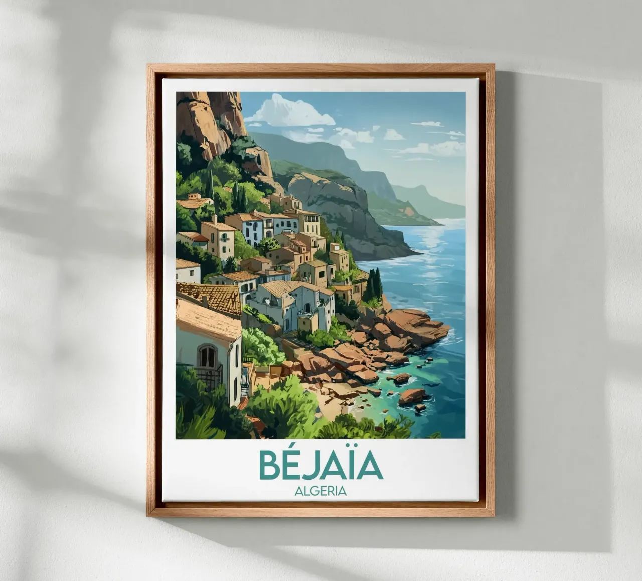 Poster Béjaïa tela con Cornice a cassetta da Frame the World