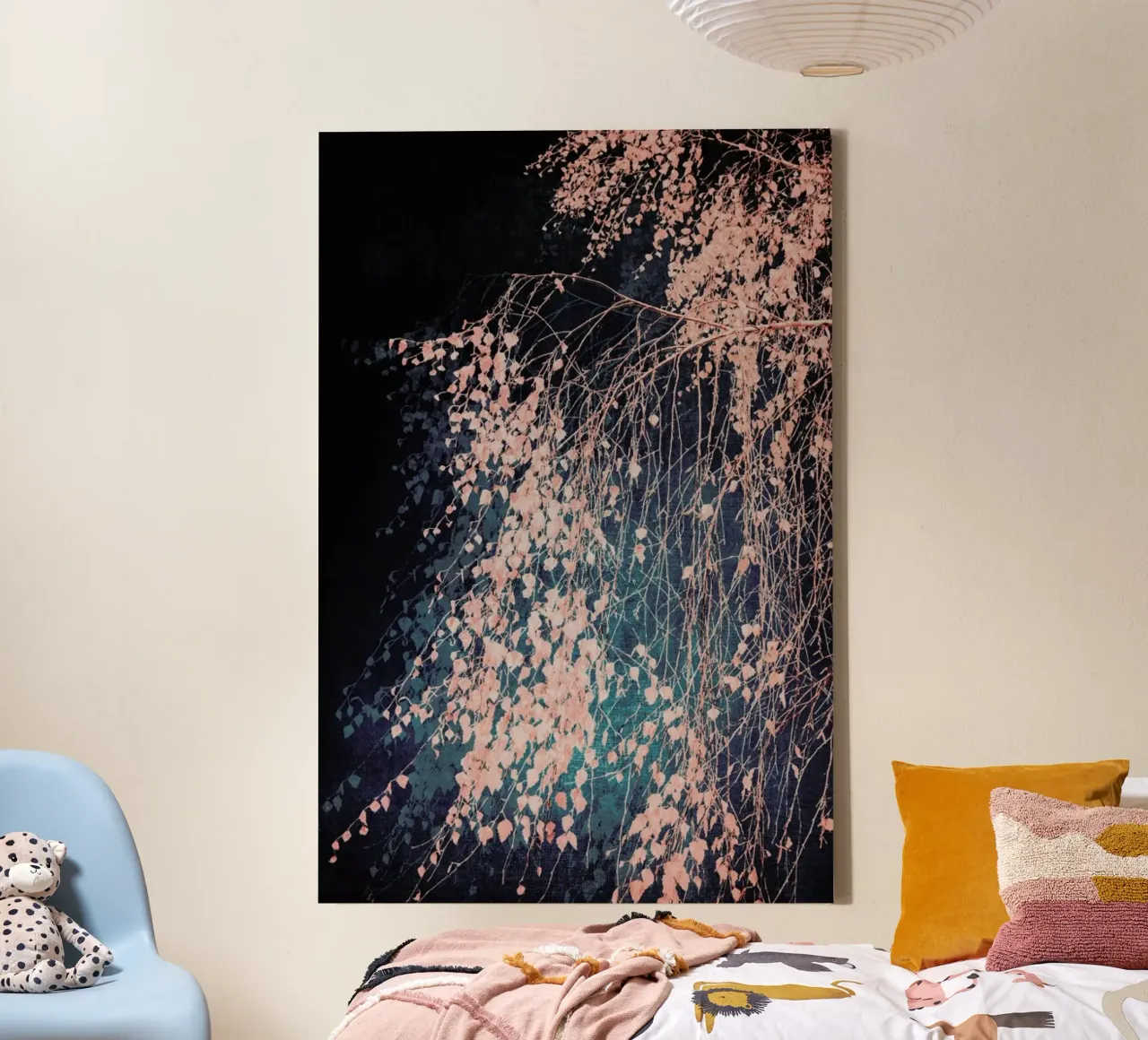 Tree - Birch Whispers Of Dusty Pink canvas by Ingrid Beddoes