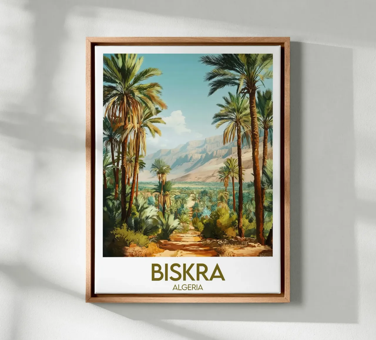 Affiche Biskra tela con Cornice a cassetta da Frame the World