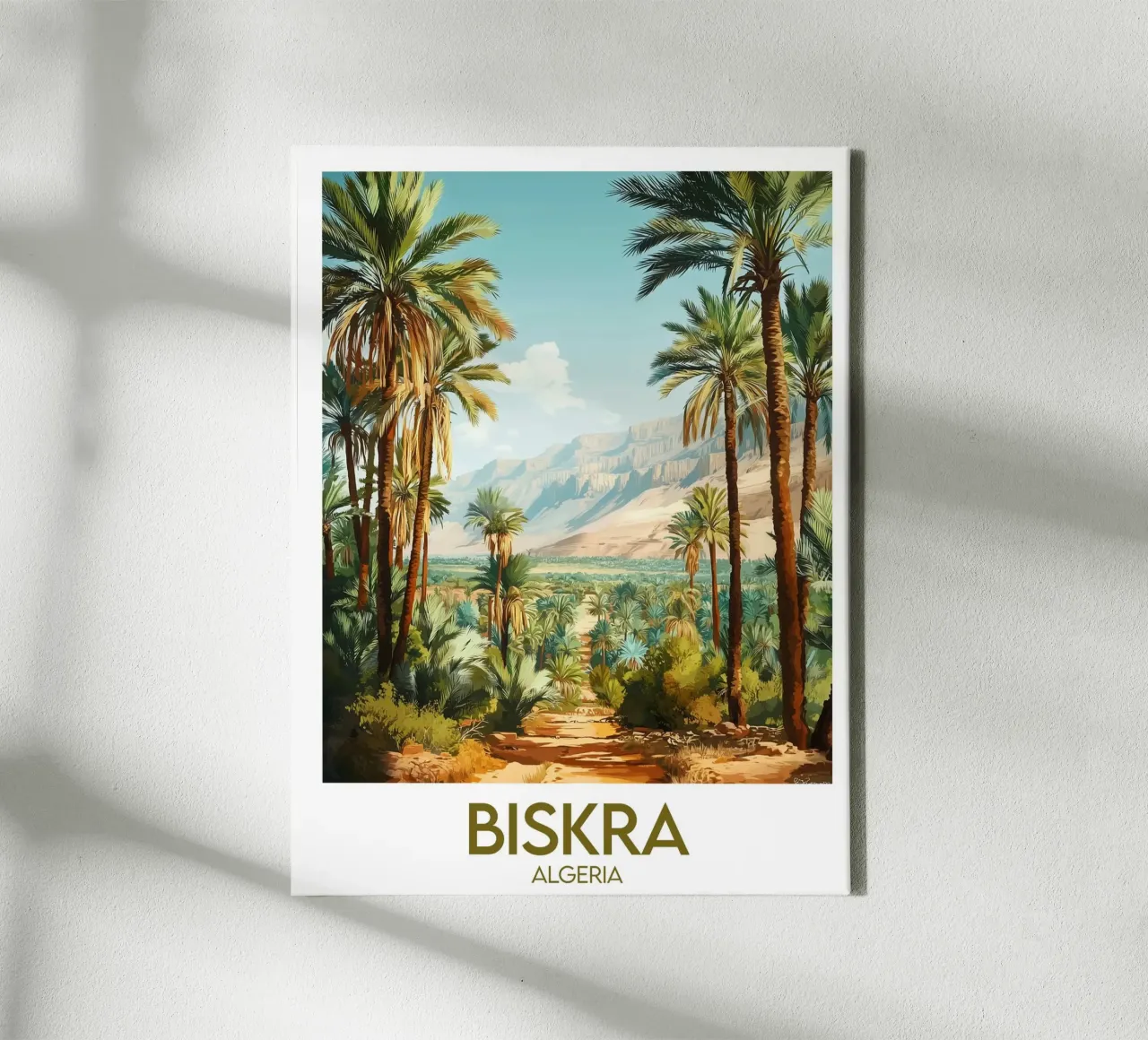Affiche Biskra tela con Cornice a cassetta da Frame the World