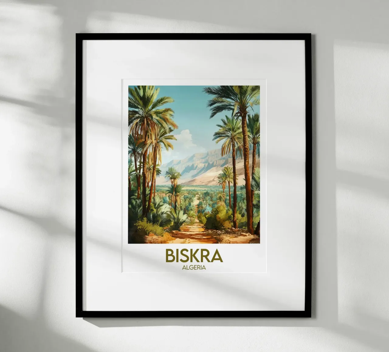 Affiche Biskra poster con telaio in plastica da Frame the World