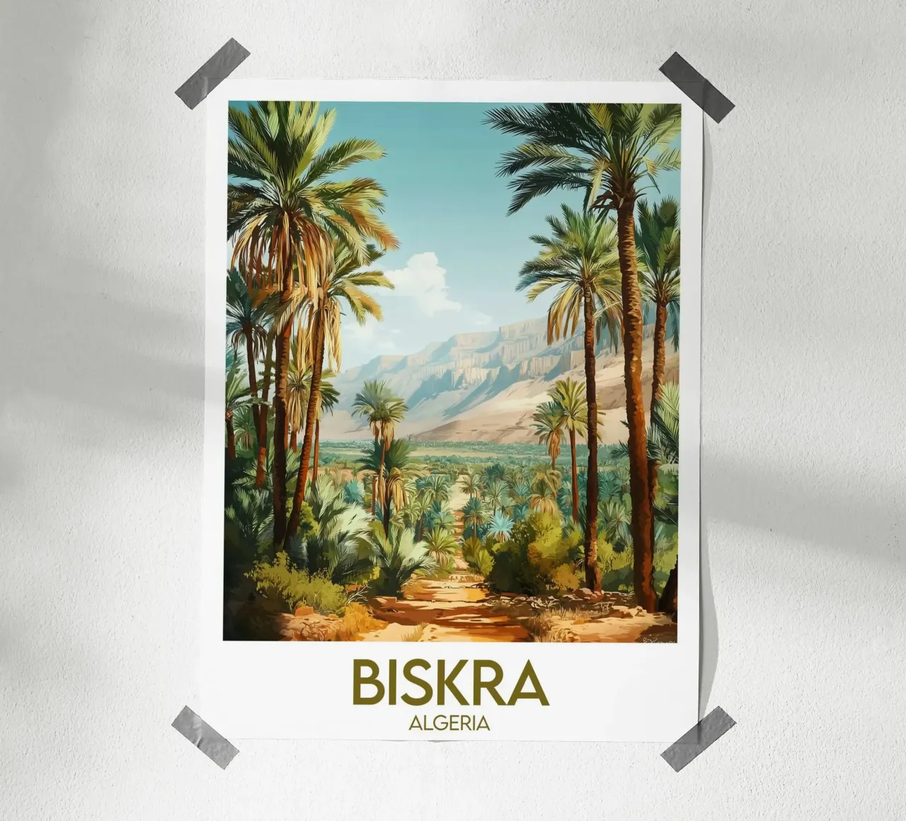 Affiche Biskra poster con telaio in plastica da Frame the World