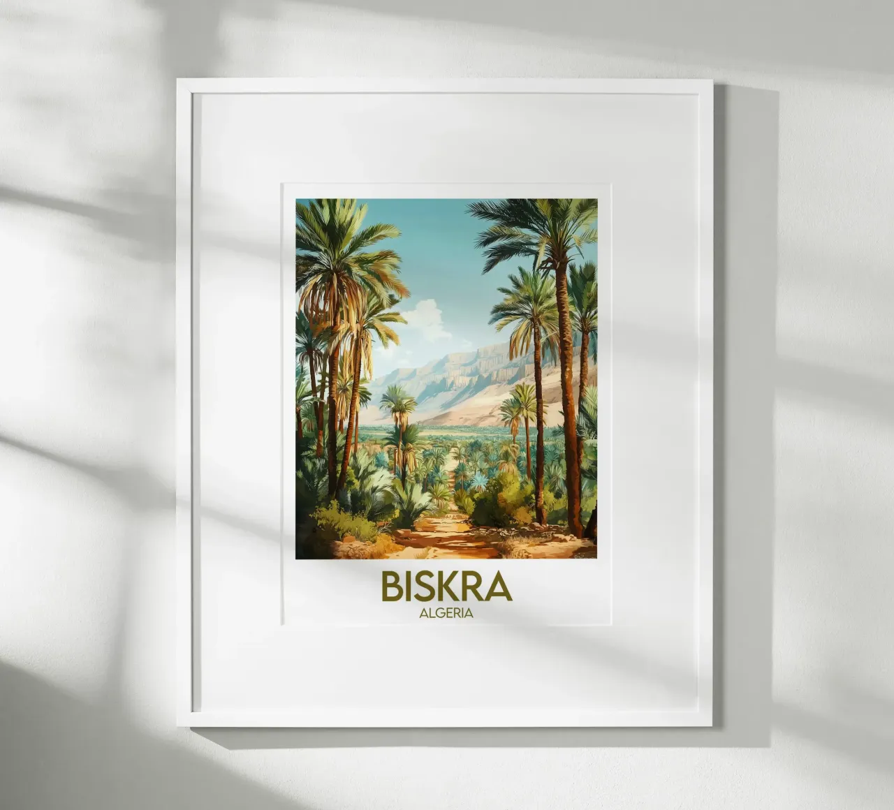 Affiche Biskra poster con telaio in plastica da Frame the World