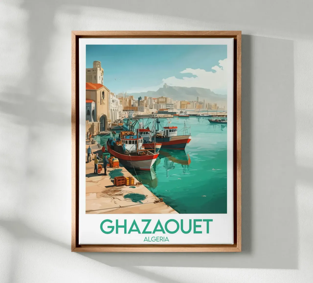 Affiche Ghazaouet tela con Cornice a cassetta da Frame the World