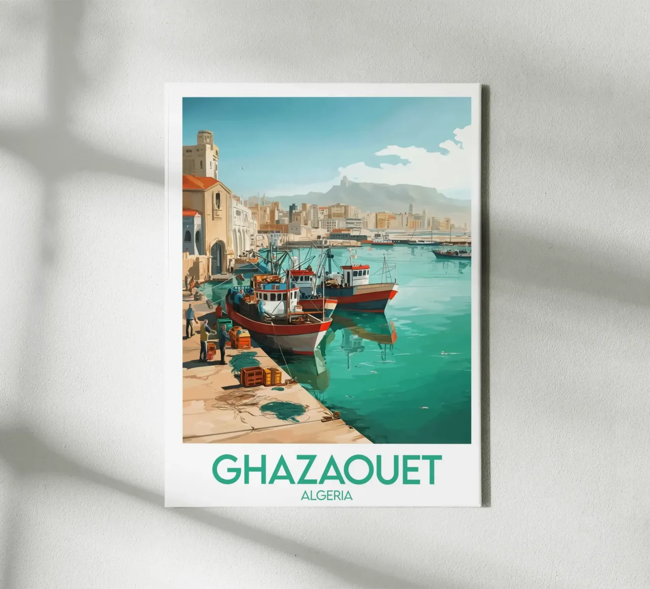 Affiche Ghazaouet tela con Cornice a cassetta da Frame the World