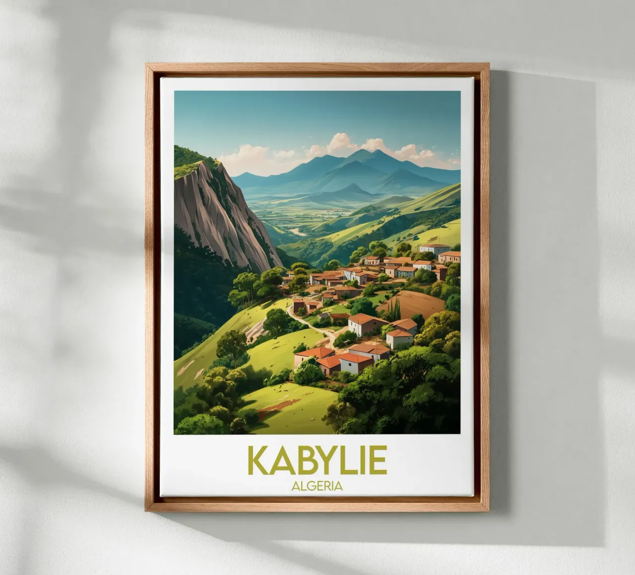 Affiche Kabylie tela con Cornice a cassetta da Frame the World