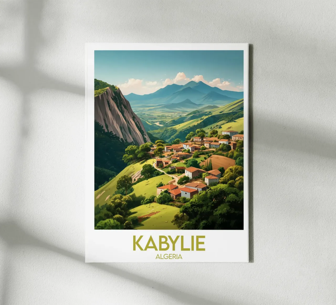 Affiche Kabylie tela con Cornice a cassetta da Frame the World