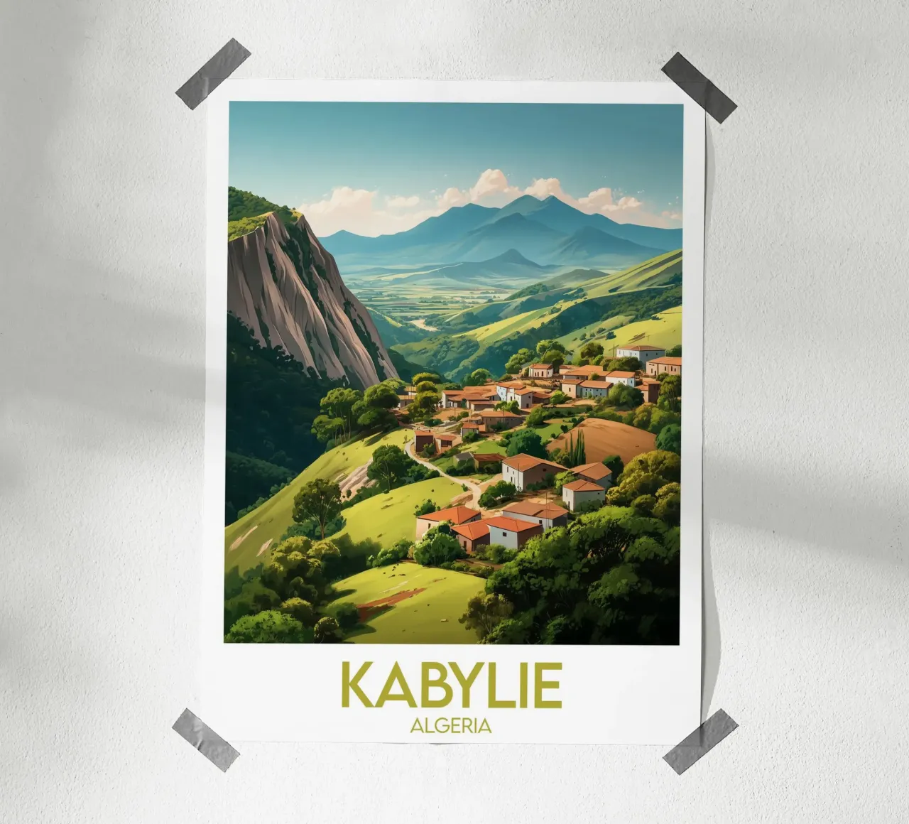 Affiche Kabylie poster con telaio in alluminio da Frame the World