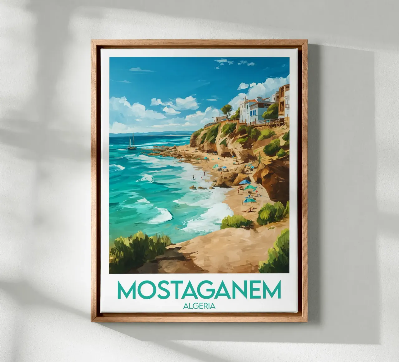Affiche Mostaganem tela con Cornice a cassetta da Frame the World