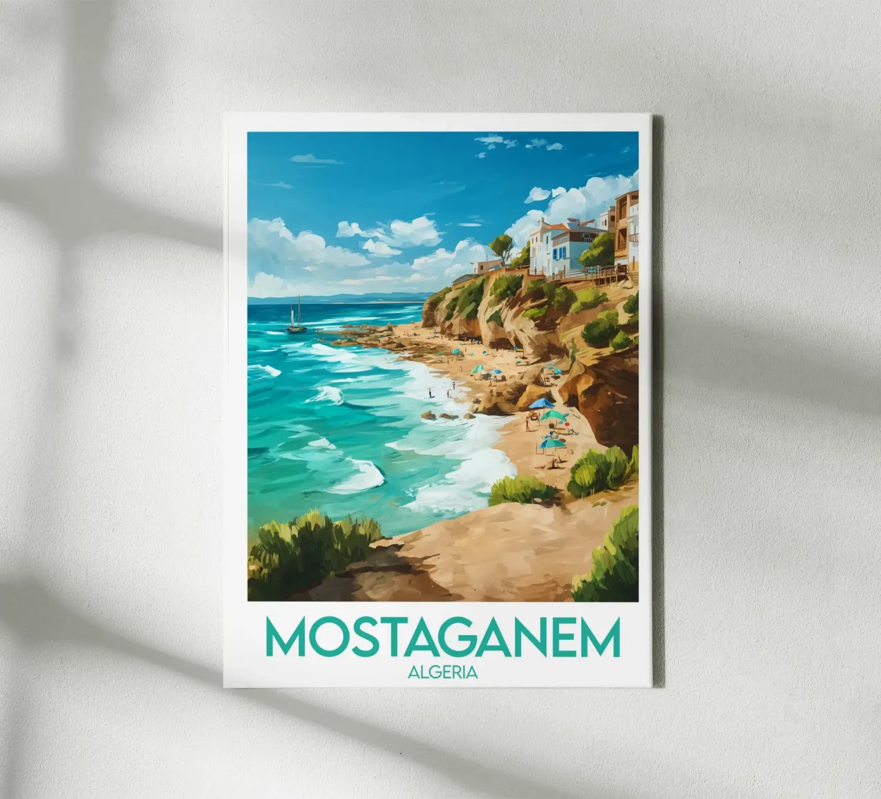 Affiche Mostaganem tela con Cornice a cassetta da Frame the World