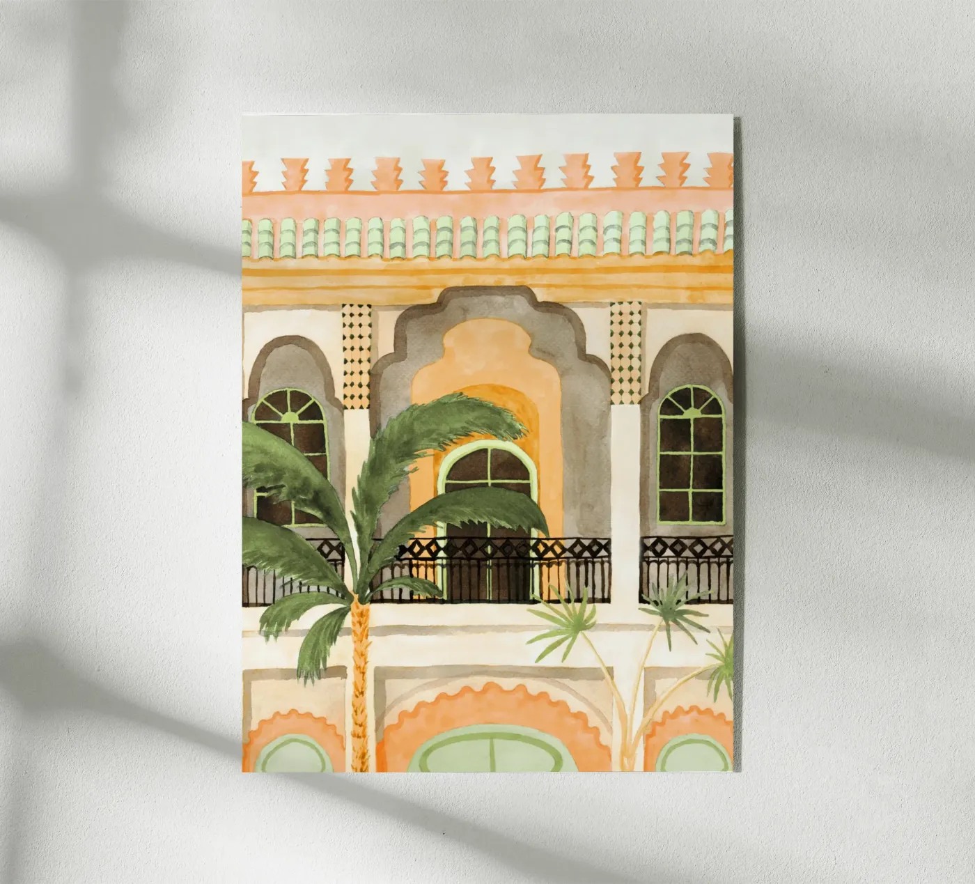 Marrakech Riad acryl van Palmartprints