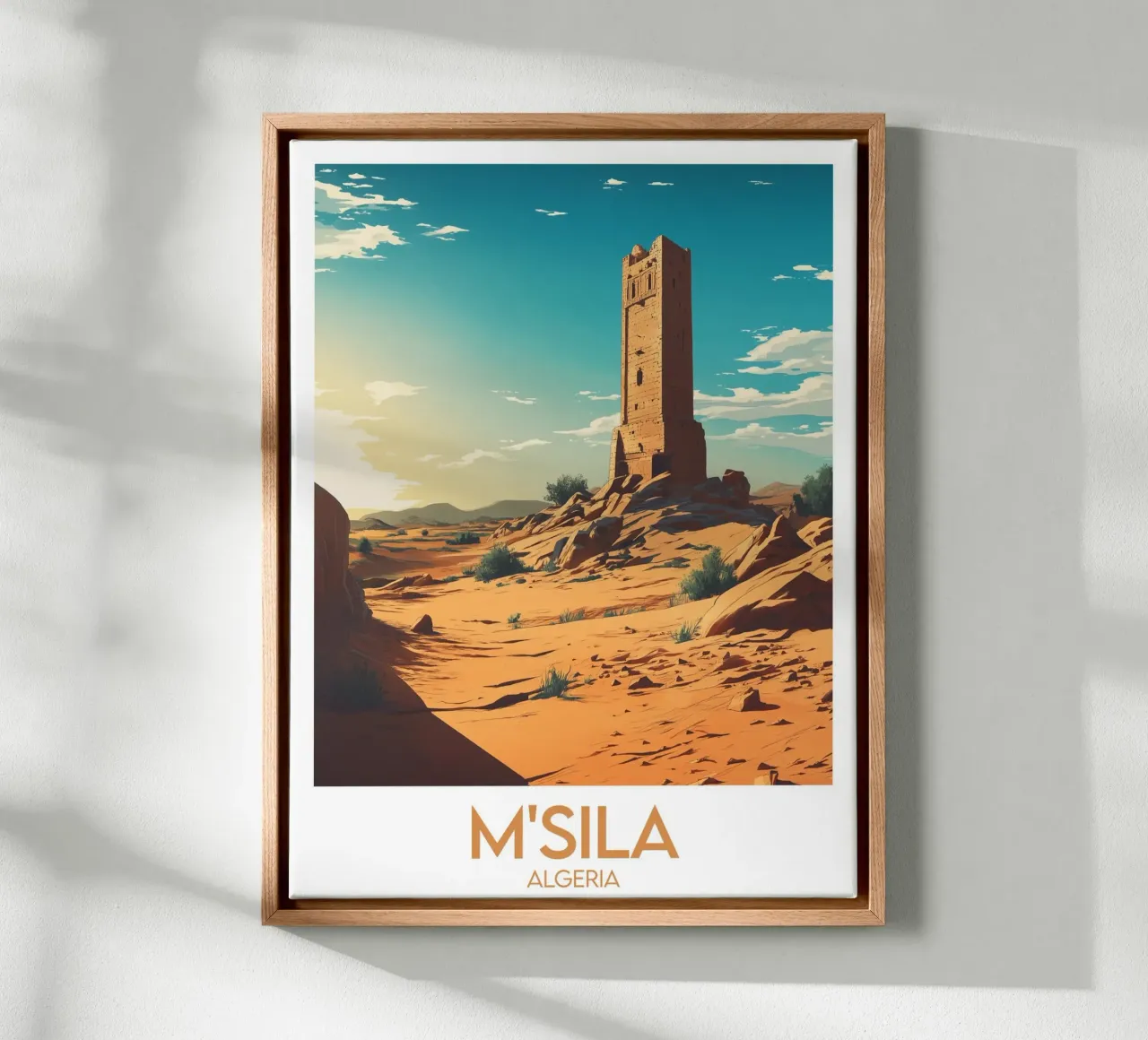 Affiche M'Sila tela con Cornice a cassetta da Frame the World
