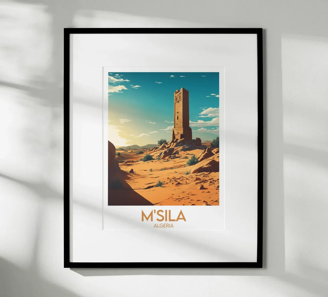 Affiche M'Sila poster con telaio in alluminio da Frame the World