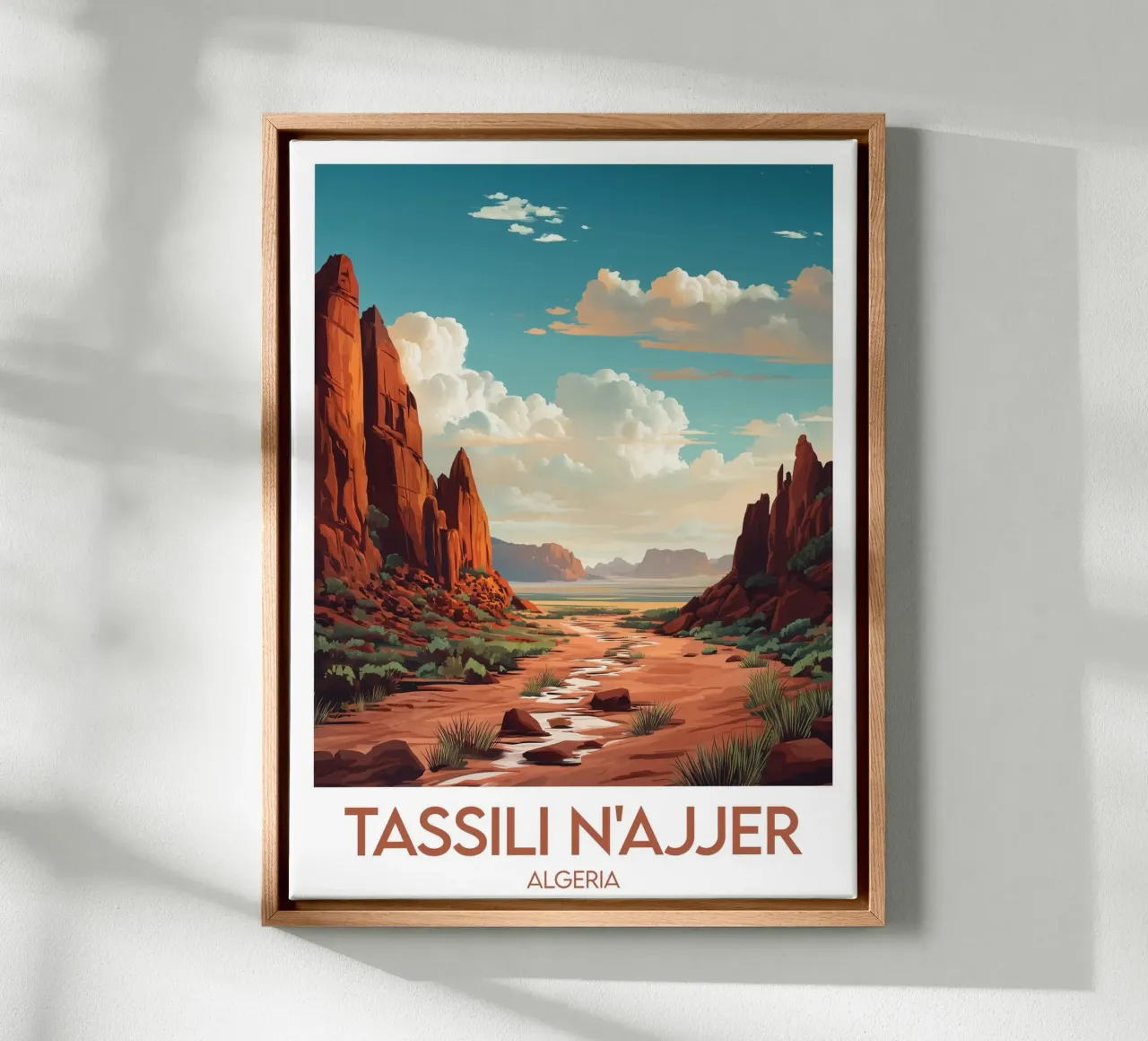 Verkeer Tassili n'Ajjer canvas met Baklijst van Frame the World