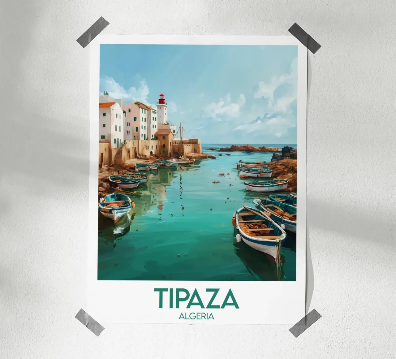 Affiche Tipaza poster con telaio in legno da Frame the World
