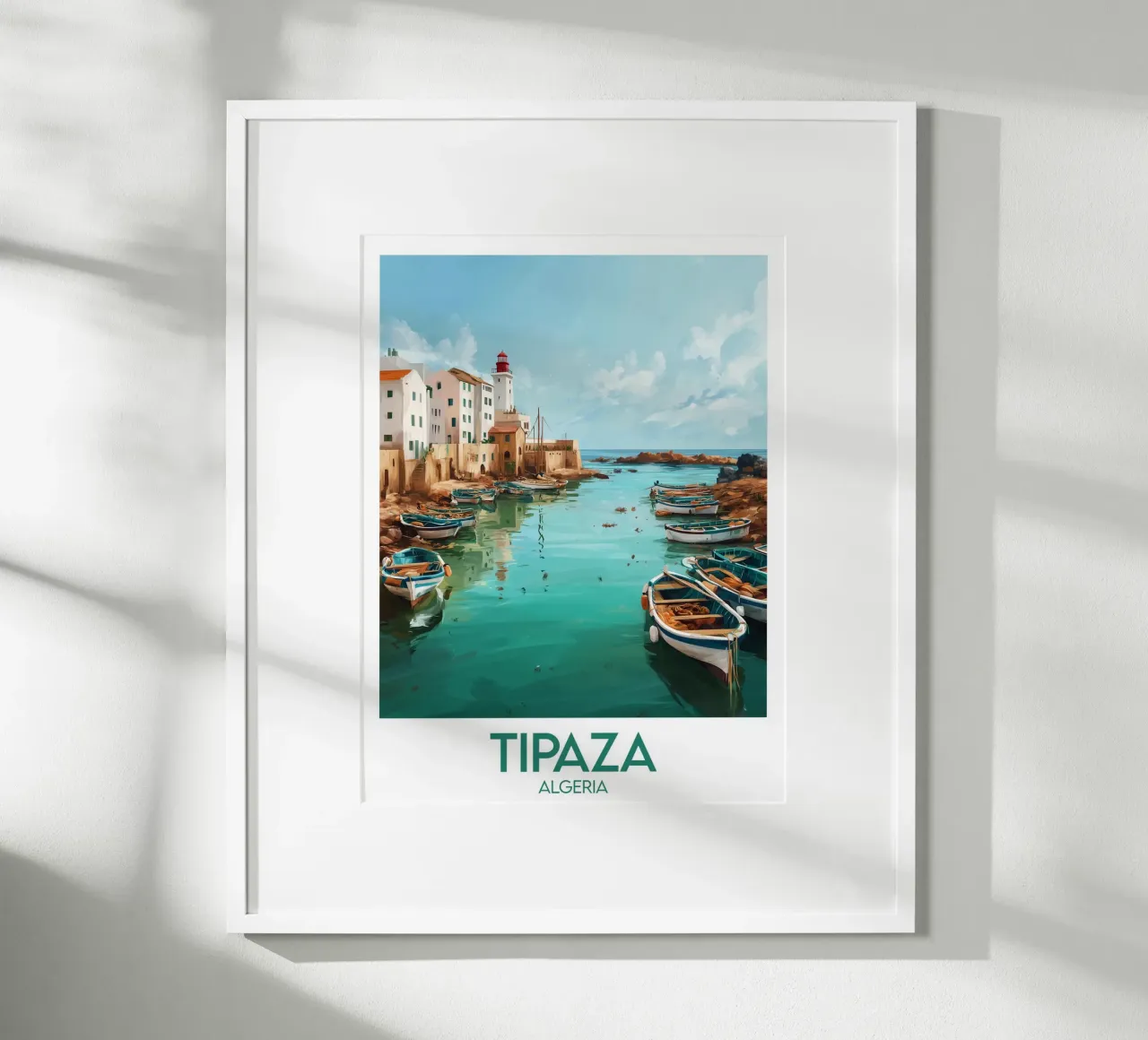 Affiche Tipaza poster con telaio in legno da Frame the World