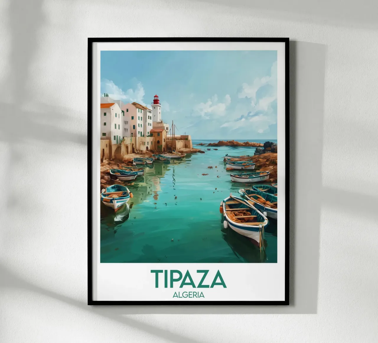 Affiche Tipaza poster con telaio in legno da Frame the World