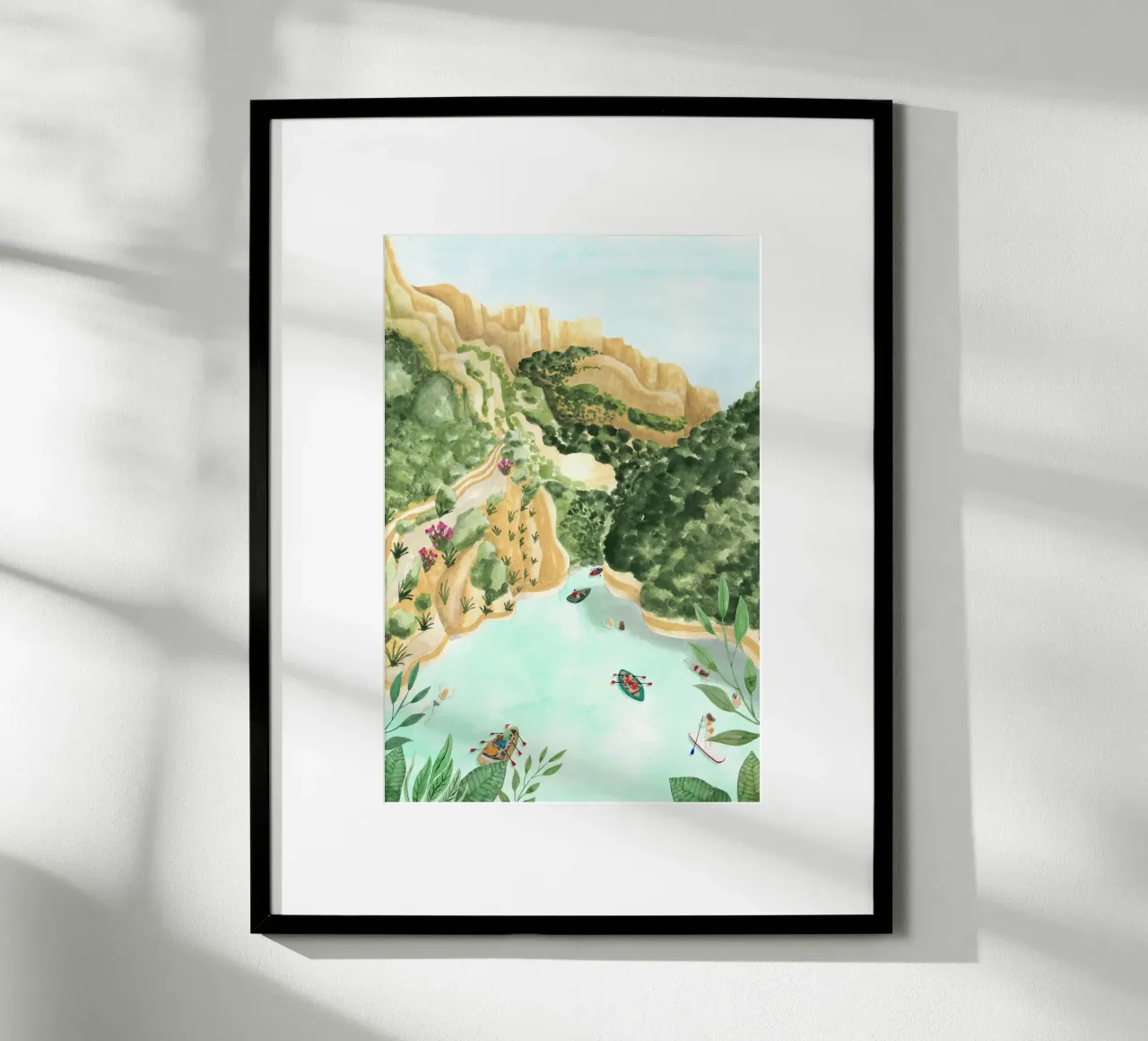 Summer in the canyon poster con telaio in legno da karenmenzenbach