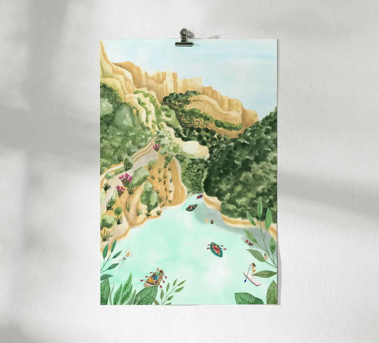 Summer in the canyon poster con telaio in legno da karenmenzenbach