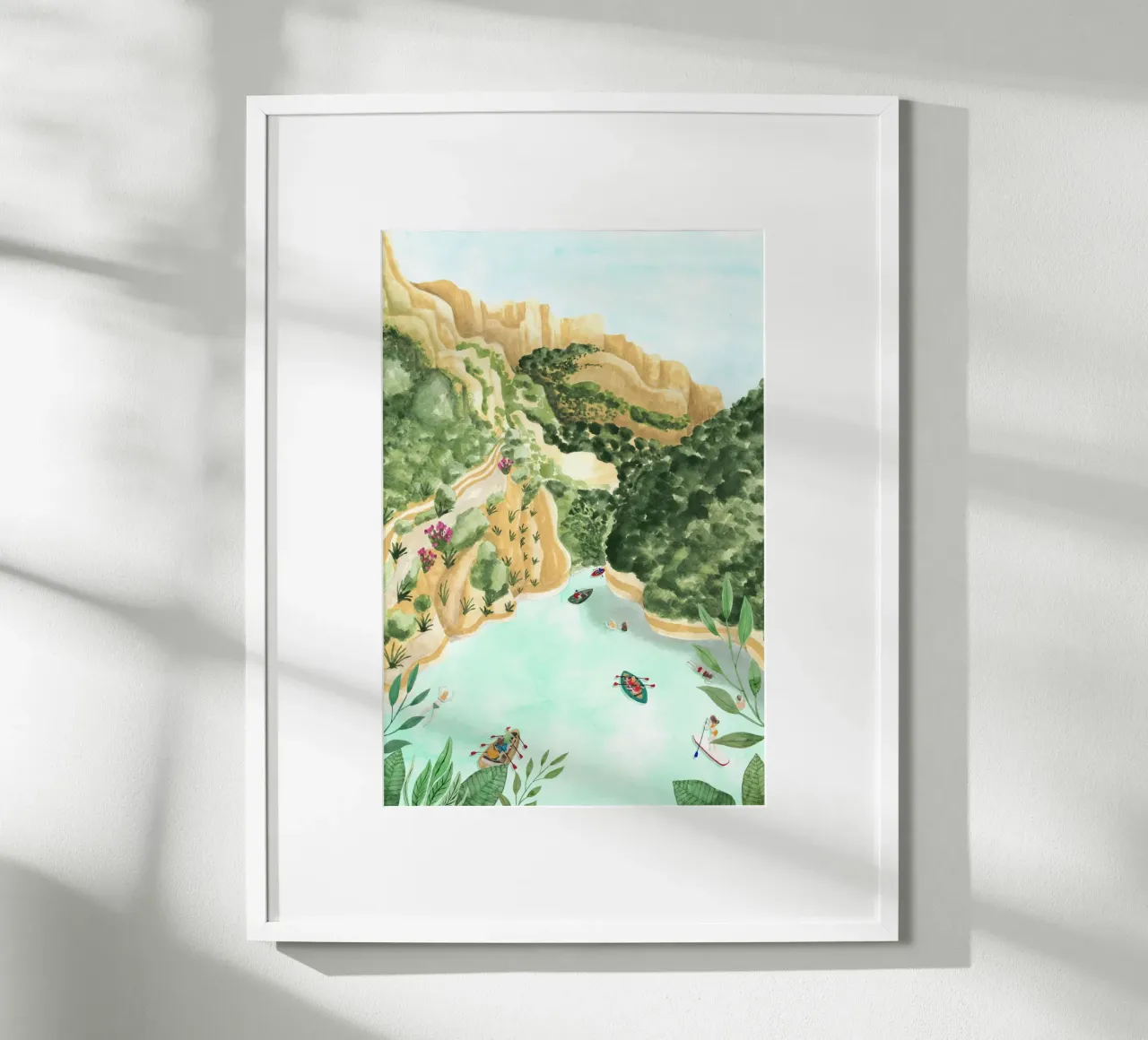 Summer in the canyon poster con telaio in legno da karenmenzenbach