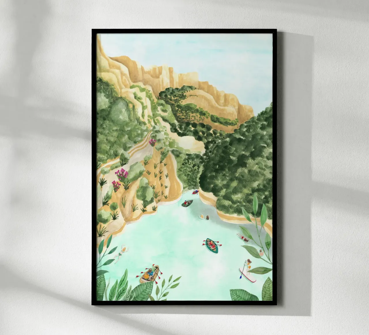 Summer in the canyon poster con telaio in legno da karenmenzenbach