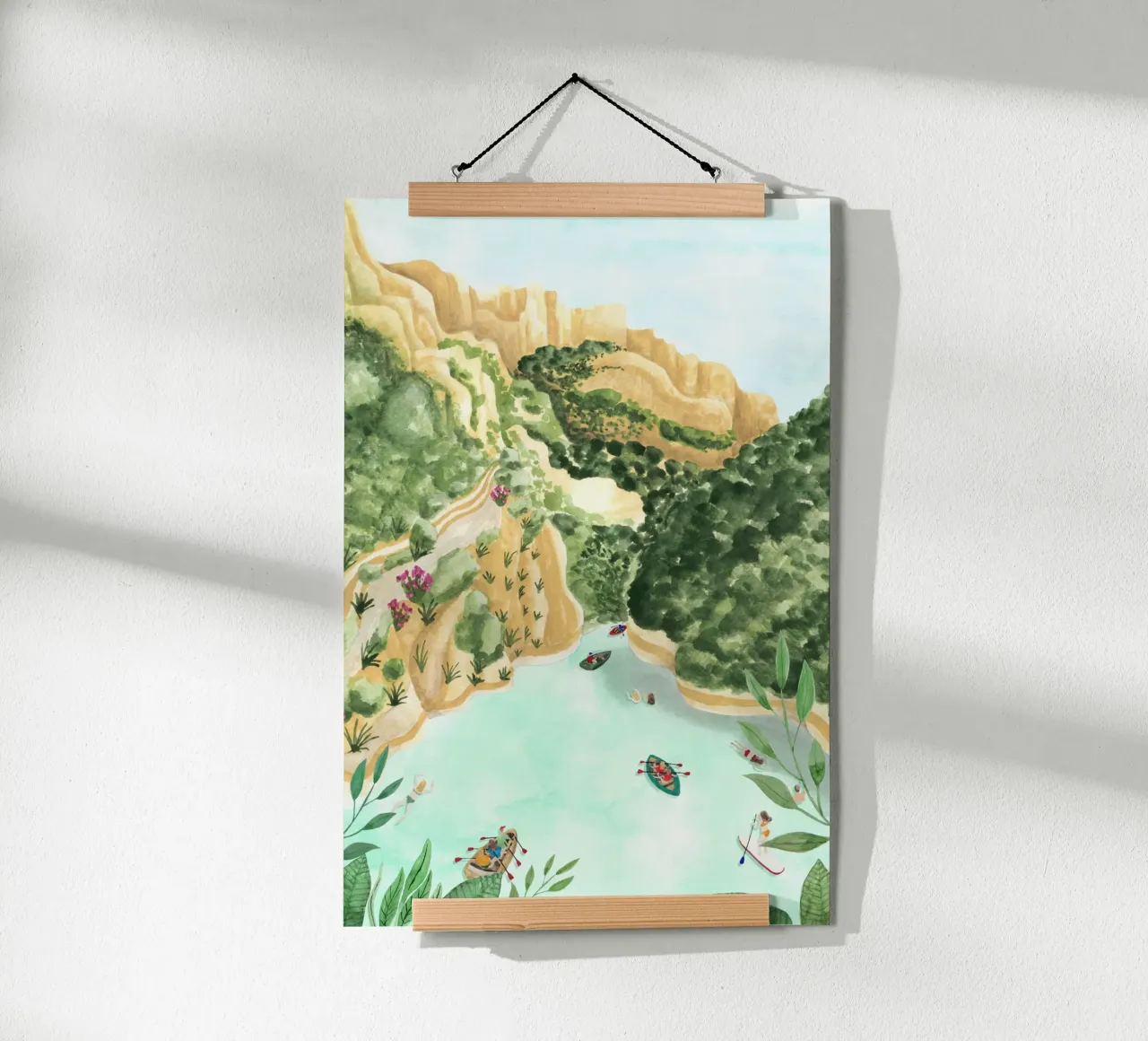 Summer in the canyon poster con telaio in legno da karenmenzenbach