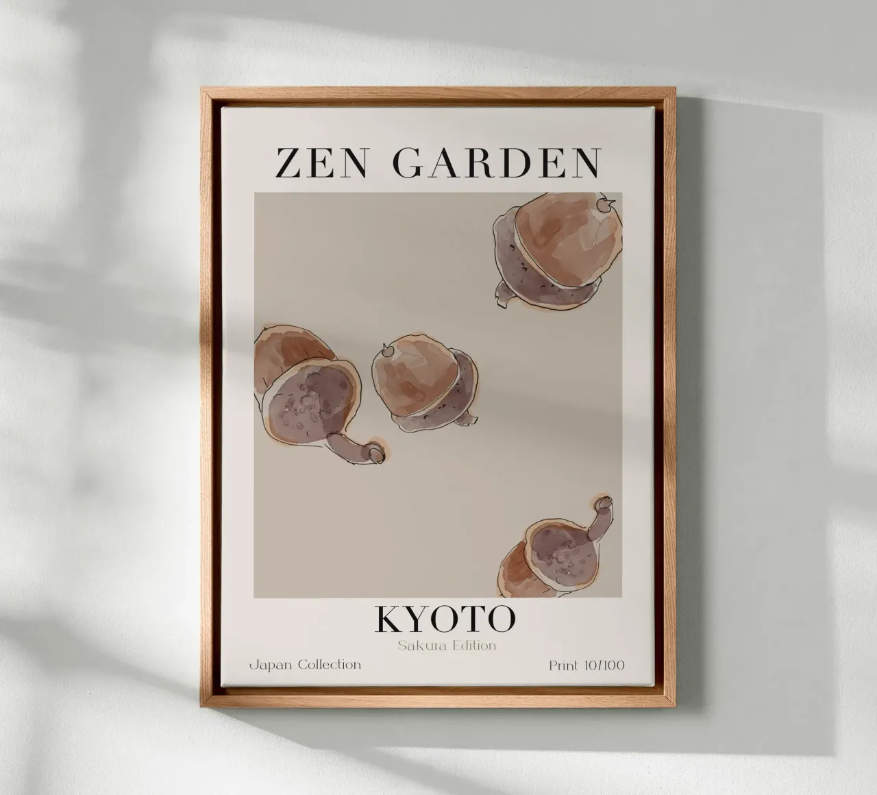 Zen Garden No 02 tela con Cornice a cassetta da treechild