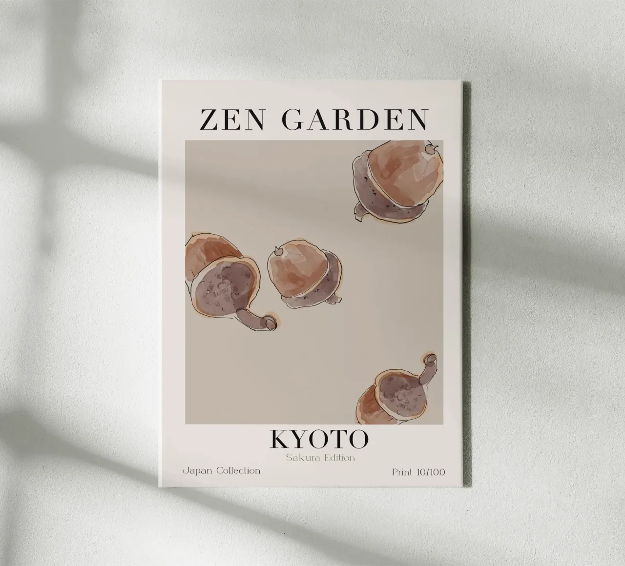 Zen Garden No 02 tela con Cornice a cassetta da treechild