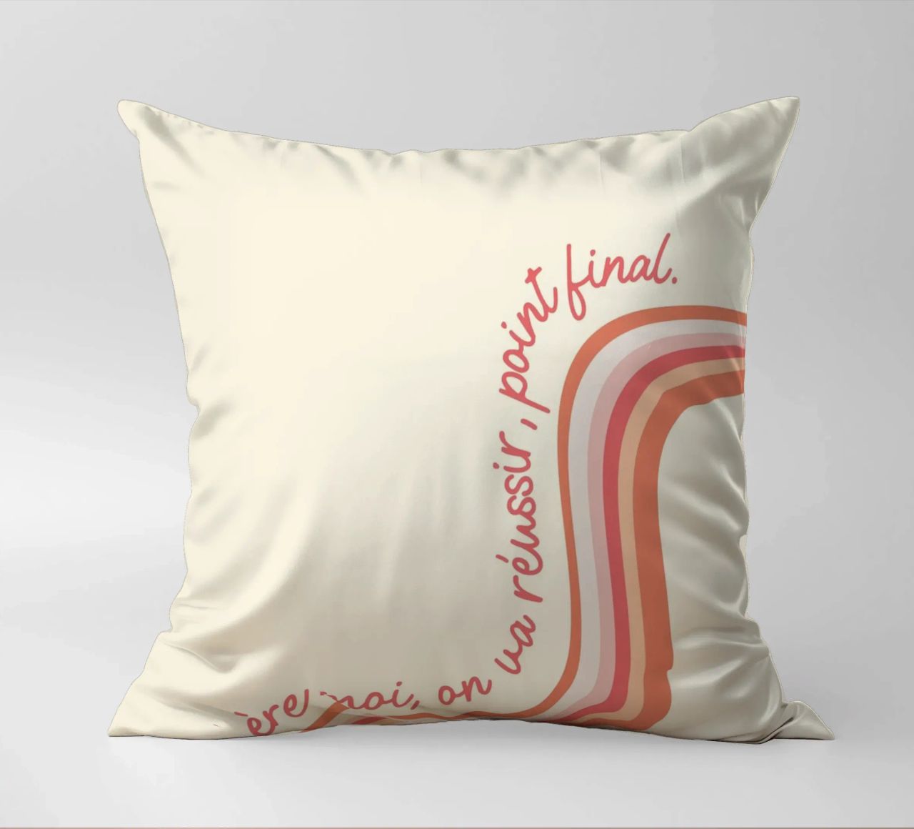 Chère moi, on va réussir, point final. coussin de Studio Luana