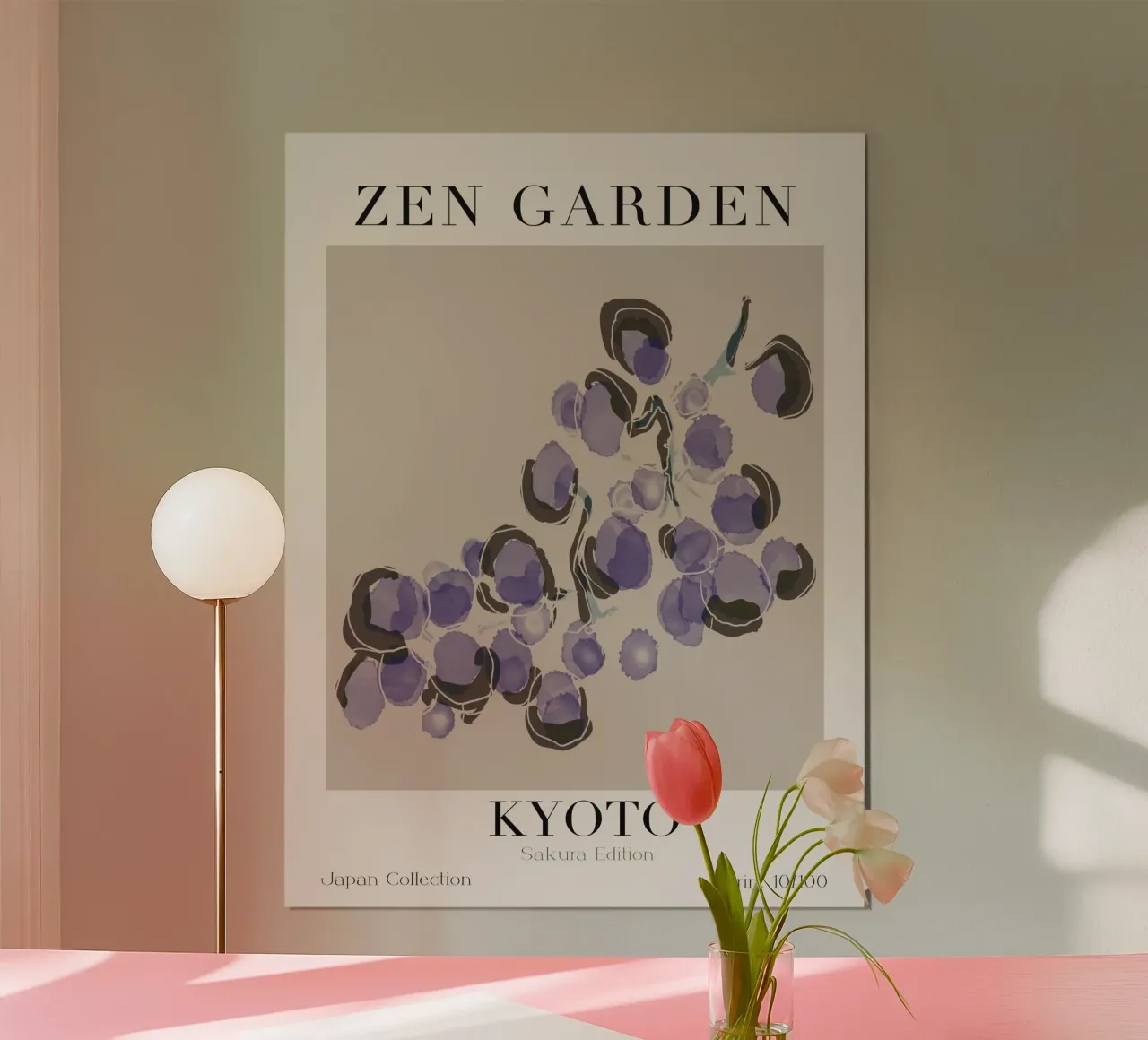 Zen Garden No 03 poster con telaio in alluminio da treechild