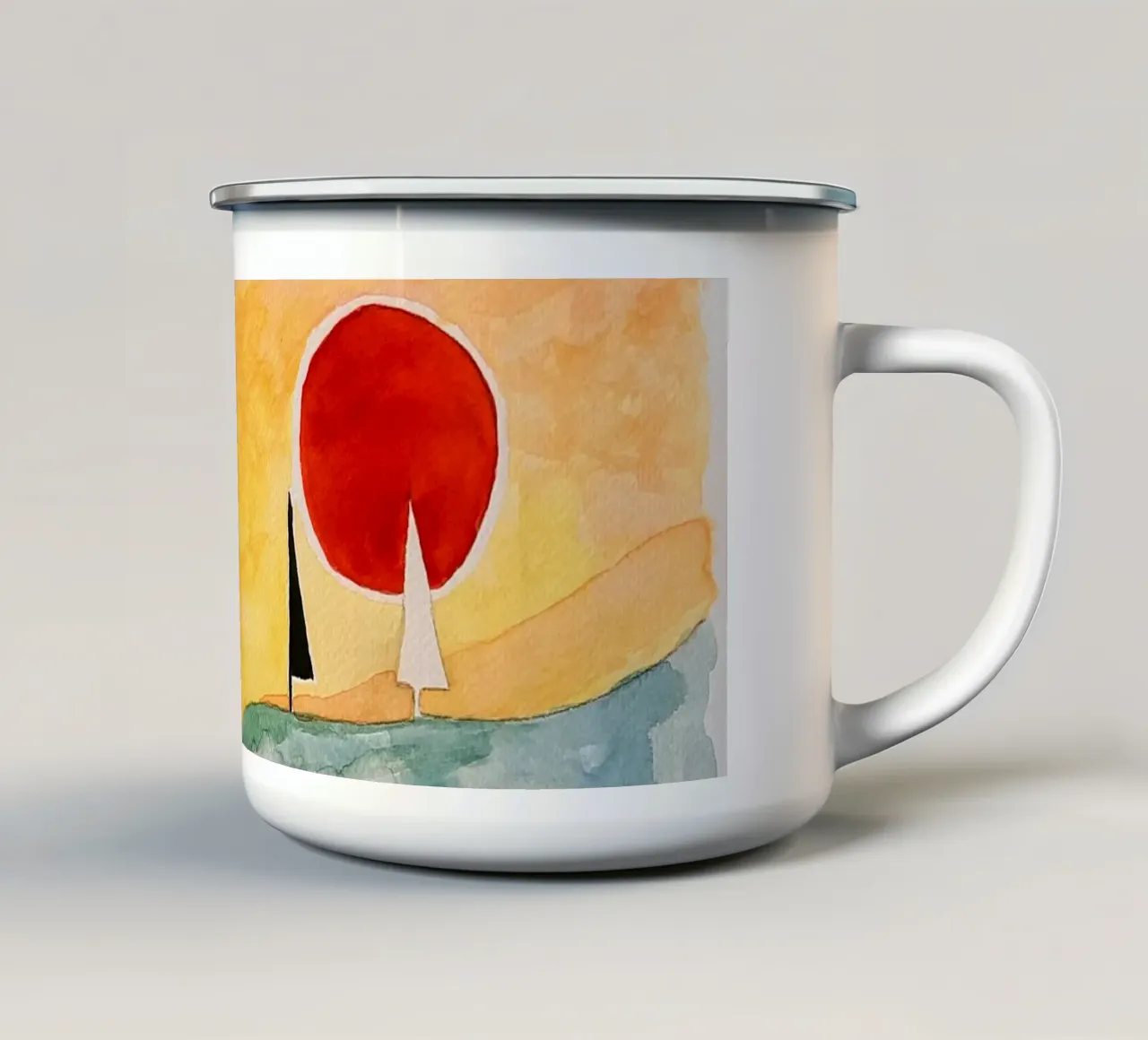 Un albero e mezzo tazza in smalto da Leonhard Guertner ART