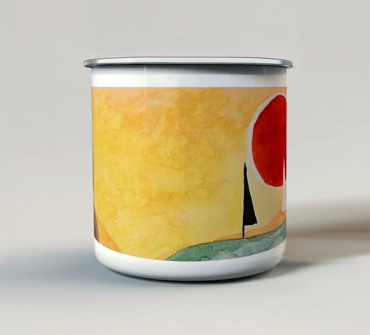 Un albero e mezzo tazza in smalto da Leonhard Guertner ART