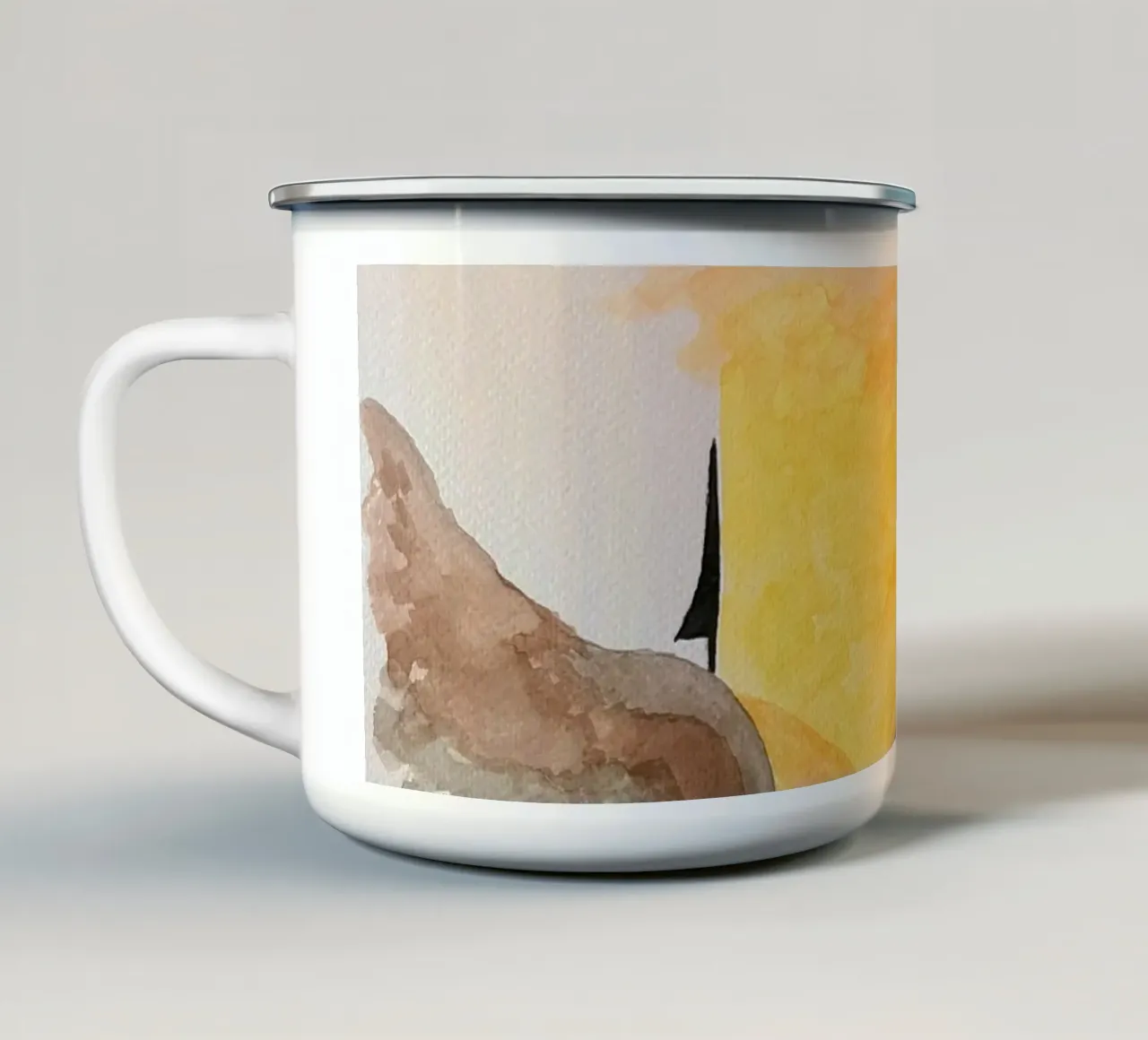 Un albero e mezzo tazza in smalto da Leonhard Guertner ART