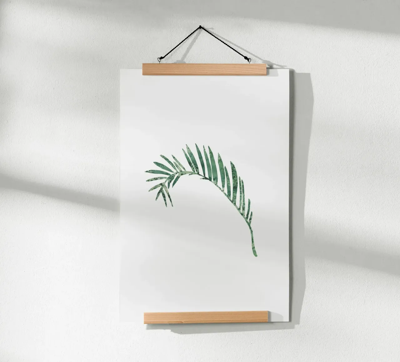 Watercolor Palmleaf poster con telaio in alluminio da karenmenzenbach