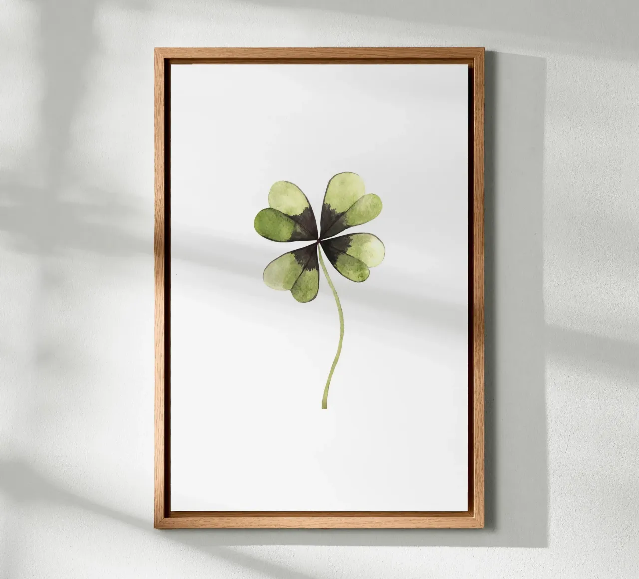 Happy Clover canvas with Floater frame by karenmenzenbach
