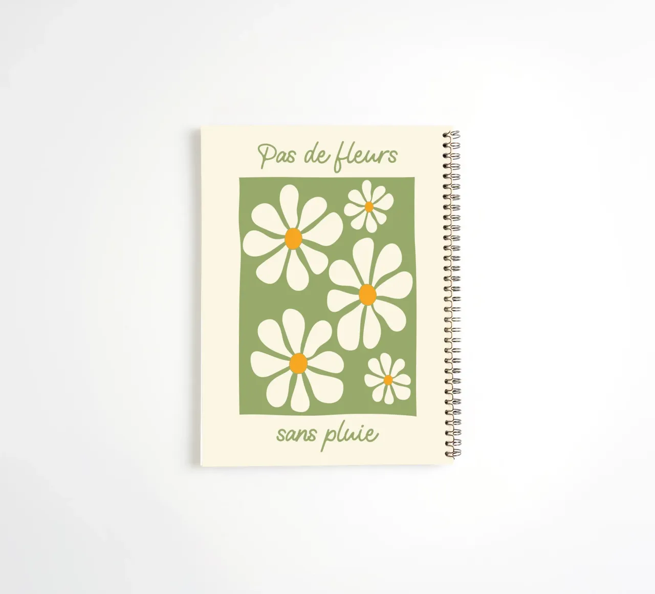 Illustration - Pas de fleurs sans pluie spiral notebook by Studio Luana