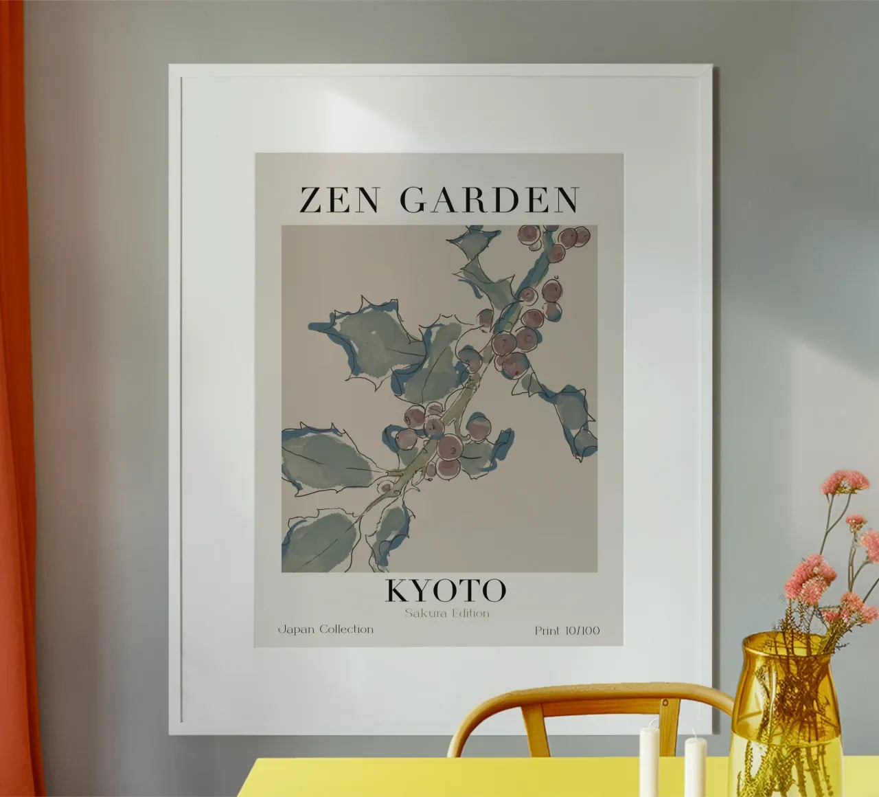 Zen Garden No 06 poster con telaio in alluminio da treechild