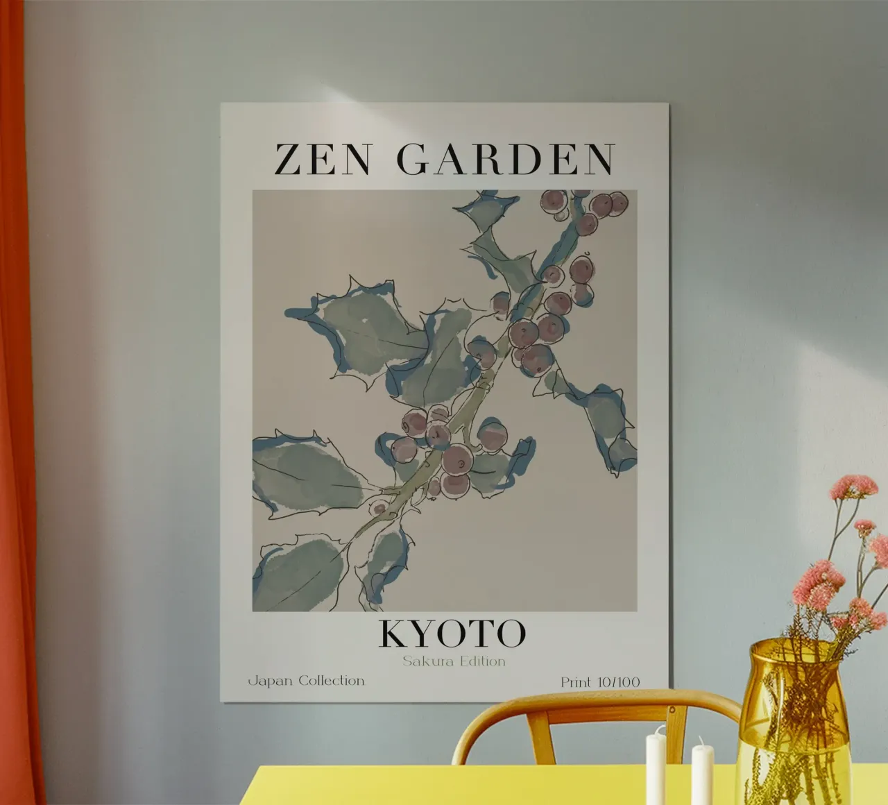 Zen Garden No 06 poster con telaio in alluminio da treechild