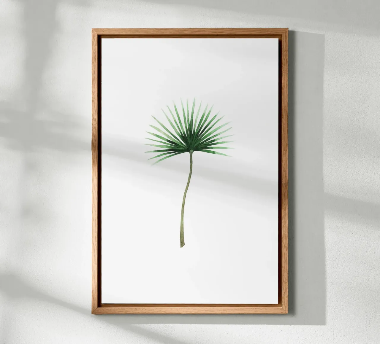 Fan Palm canvas met Baklijst van karenmenzenbach