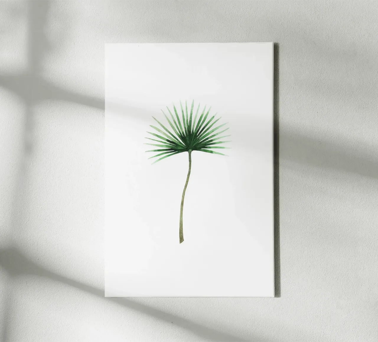 Fan Palm canvas met Baklijst van karenmenzenbach