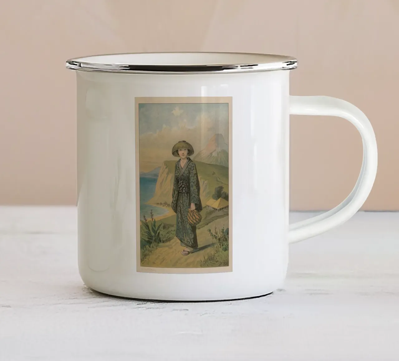 Japanese Fairytale tazza in smalto da Flora & Fauna