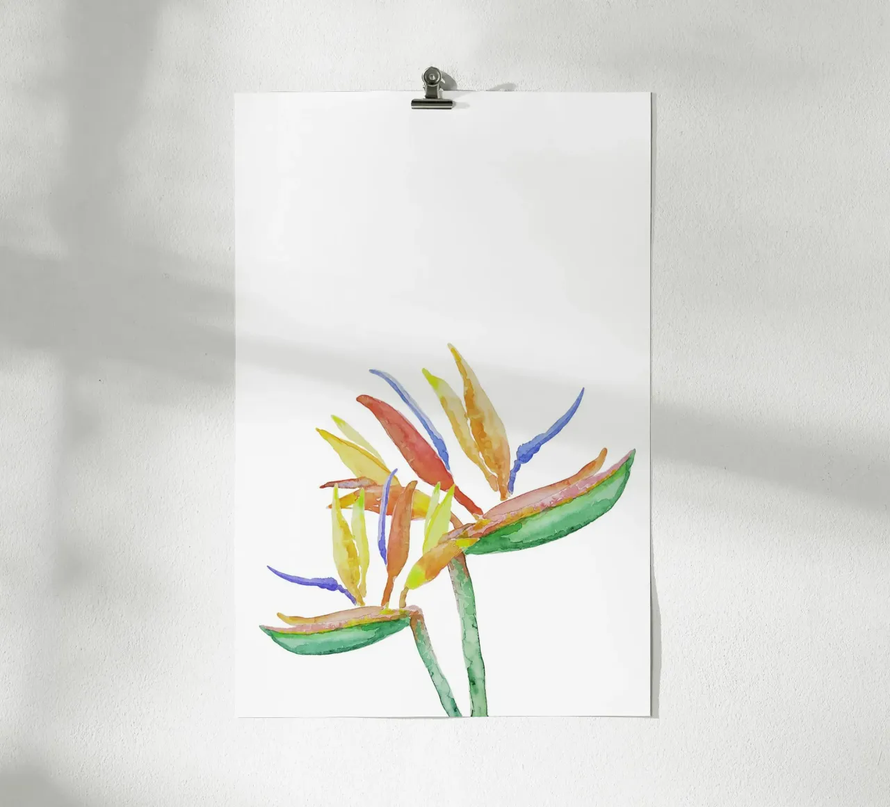 Strelitzia Blossoms poster con telaio in legno da karenmenzenbach