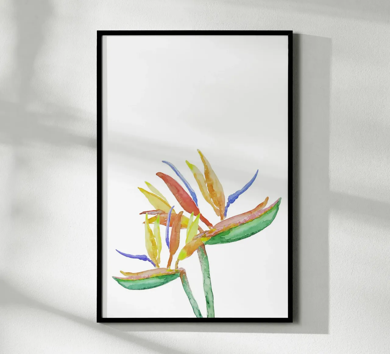 Strelitzia Blossoms poster con telaio in legno da karenmenzenbach